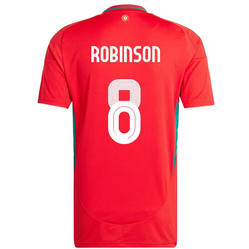 Danxen Børn Wales Milo Robinson #8 Rød Hjemmebane Spillertrøjer 24-26 Trøje T-Shirt