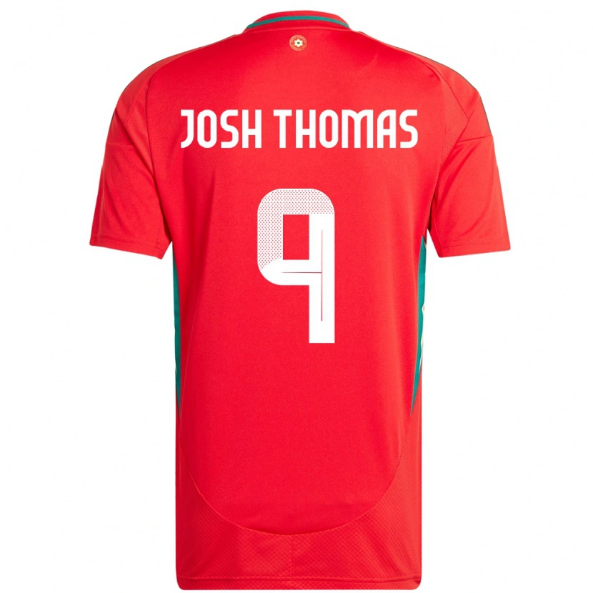 Danxen Børn Wales Josh Thomas #9 Rød Hjemmebane Spillertrøjer 24-26 Trøje T-Shirt