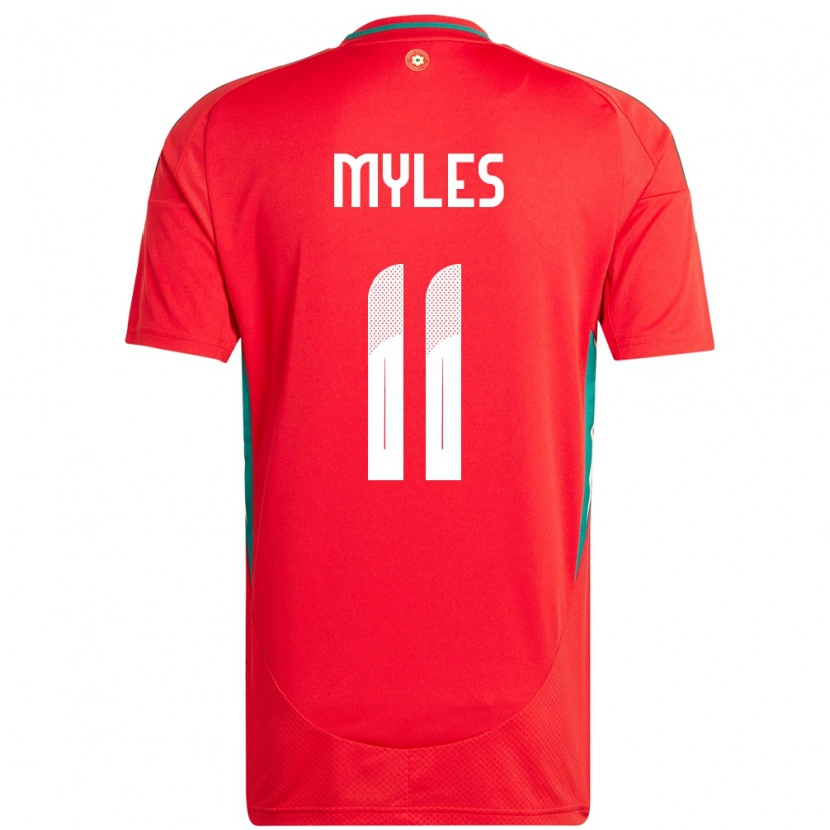 Danxen Børn Wales Elliot Myles #11 Rød Hjemmebane Spillertrøjer 24-26 Trøje T-Shirt