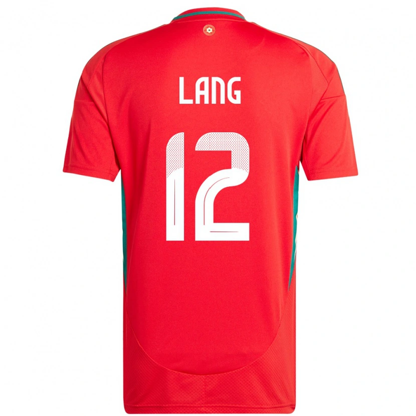 Danxen Børn Wales Alex Lang #12 Rød Hjemmebane Spillertrøjer 24-26 Trøje T-Shirt