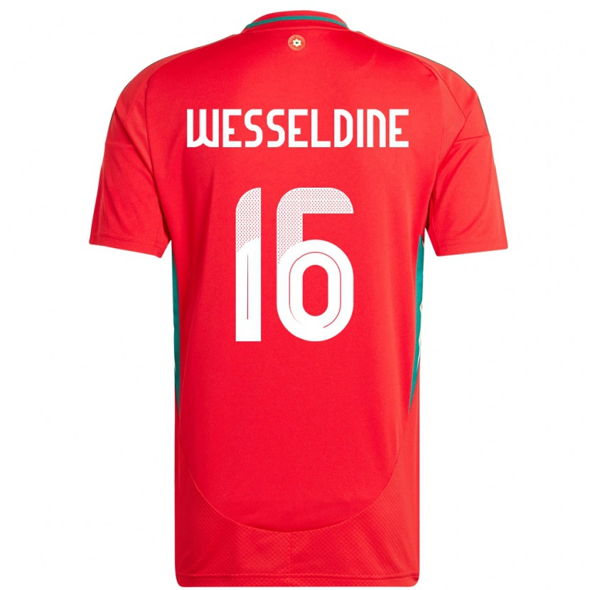 Danxen Børn Wales Charlie Wesseldine #16 Rød Hjemmebane Spillertrøjer 24-26 Trøje T-Shirt