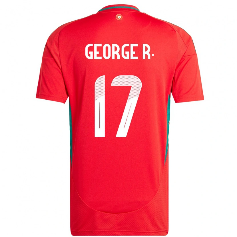 Danxen Børn Wales George Robinson #17 Rød Hjemmebane Spillertrøjer 24-26 Trøje T-Shirt