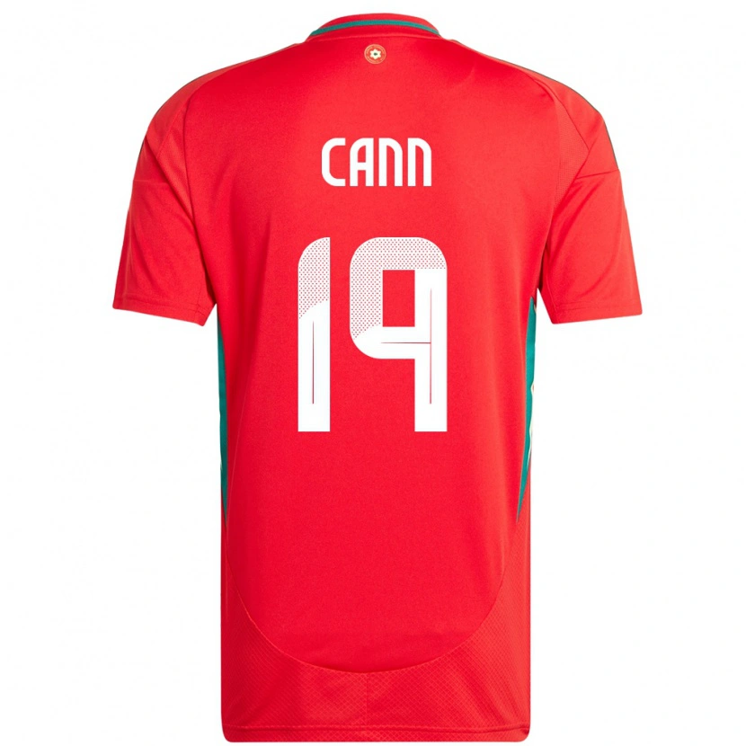 Danxen Børn Wales Ethan Cann #19 Rød Hjemmebane Spillertrøjer 24-26 Trøje T-Shirt