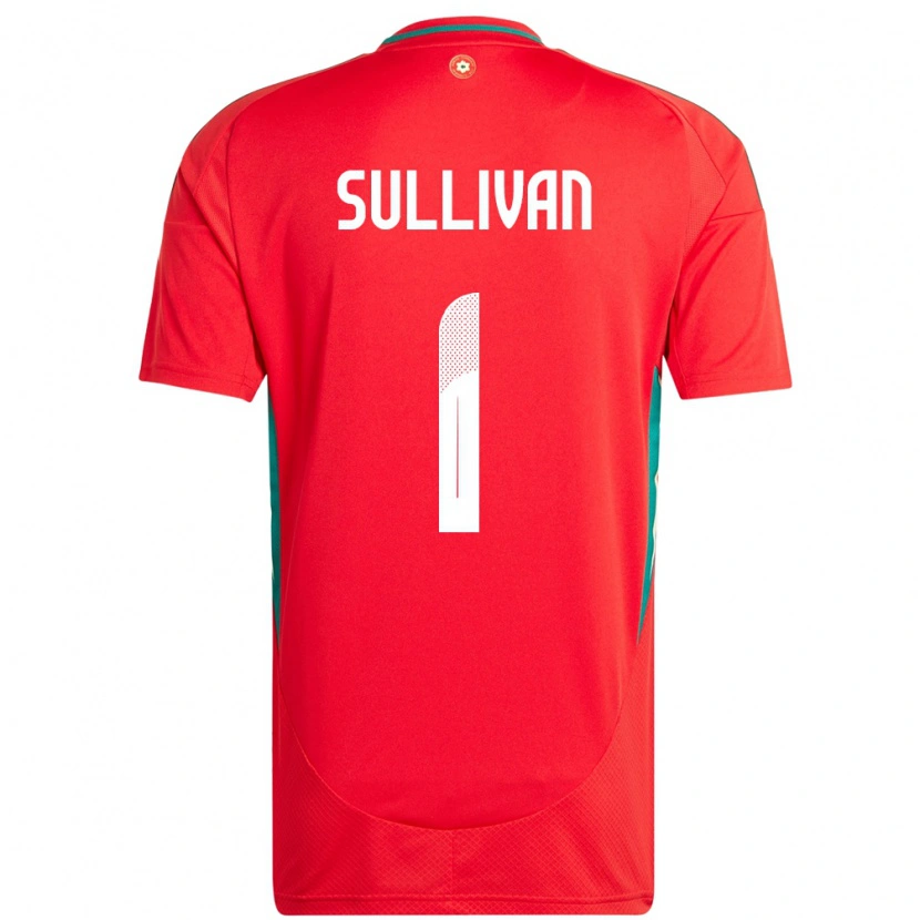 Danxen Børn Wales Laura O Sullivan #1 Rød Hjemmebane Spillertrøjer 24-26 Trøje T-Shirt