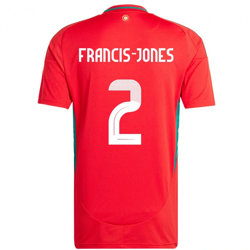 Danxen Børn Wales Maria Francis Jones #2 Rød Hjemmebane Spillertrøjer 24-26 Trøje T-Shirt