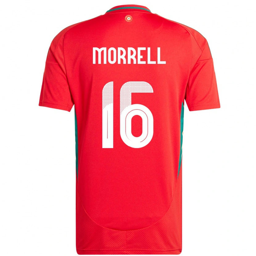 Danxen Børn Wales Joe Morrell #16 Rød Hjemmebane Spillertrøjer 24-26 Trøje T-Shirt