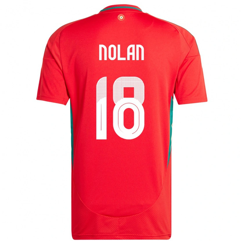 Danxen Børn Wales Kylie Nolan #18 Rød Hjemmebane Spillertrøjer 24-26 Trøje T-Shirt