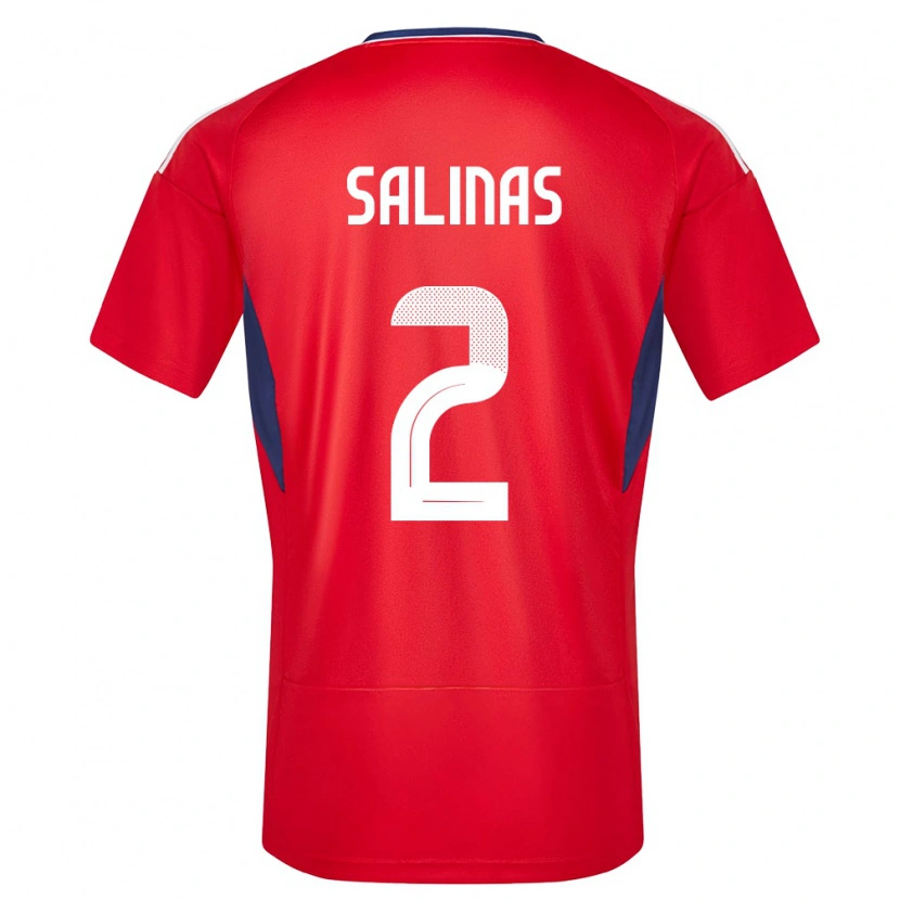 Danxen Børn Costa Rica Yostin Salinas #2 Rød Hjemmebane Spillertrøjer 24-26 Trøje T-Shirt