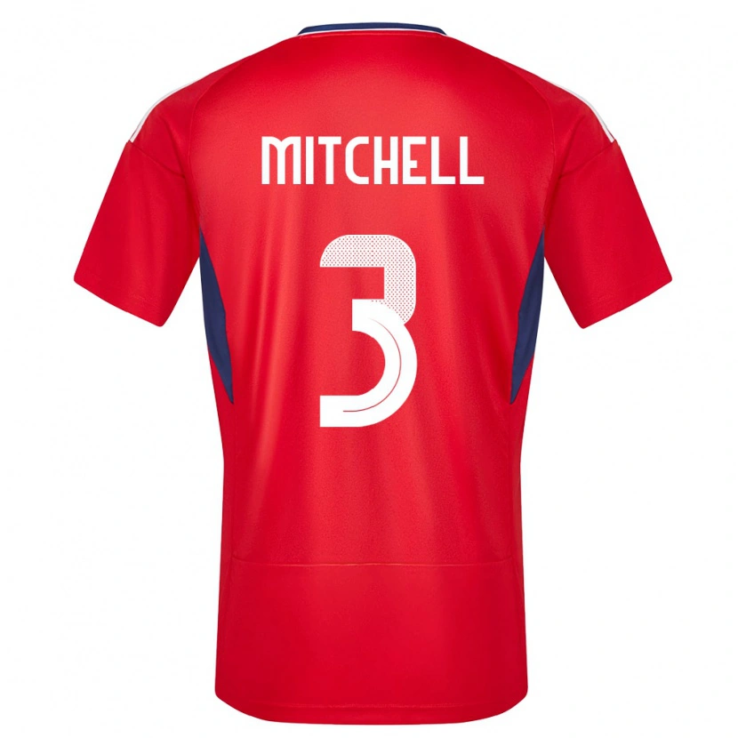 Danxen Børn Costa Rica Jeyland Mitchell #3 Rød Hjemmebane Spillertrøjer 24-26 Trøje T-Shirt