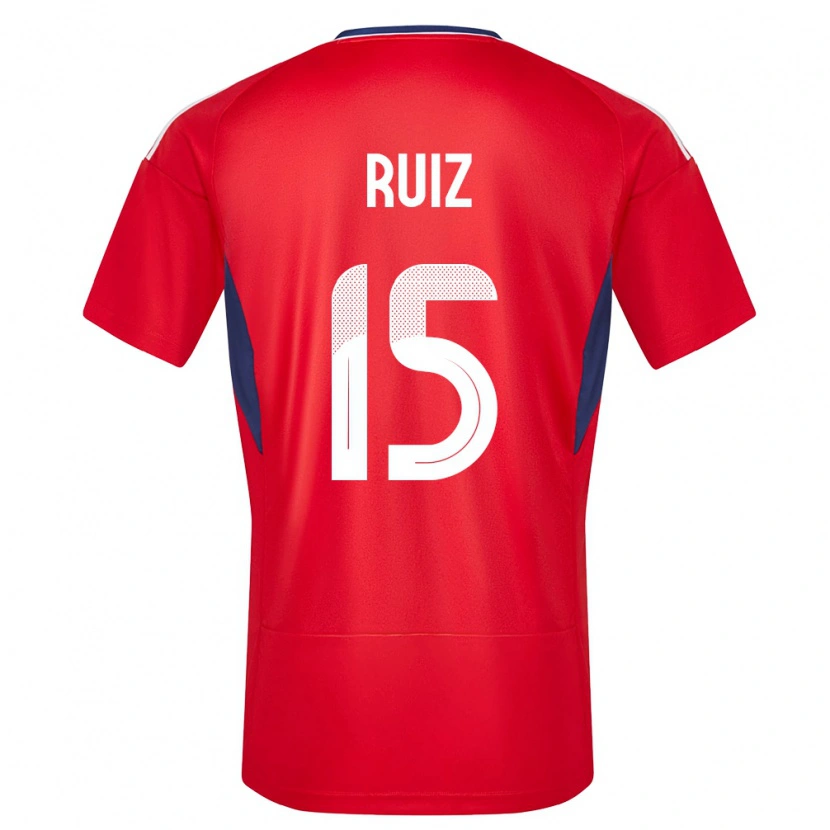 Danxen Børn Costa Rica John Ruiz #15 Rød Hjemmebane Spillertrøjer 24-26 Trøje T-Shirt