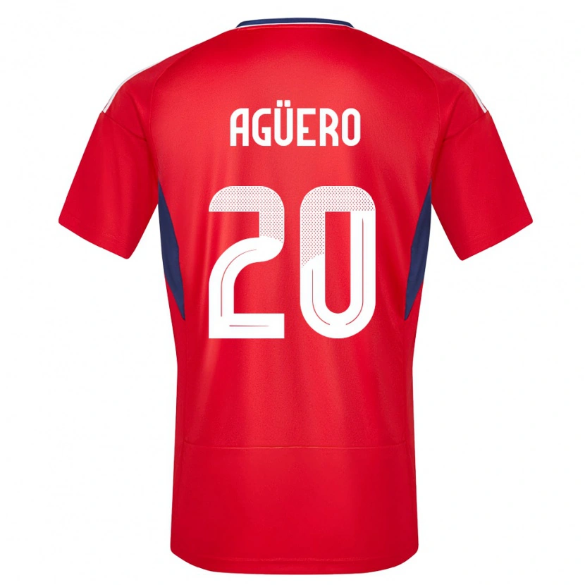 Danxen Børn Costa Rica Pablo Agüero #20 Rød Hjemmebane Spillertrøjer 24-26 Trøje T-Shirt