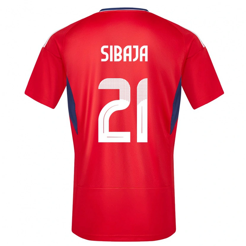 Danxen Børn Costa Rica Gabriel Sibaja #21 Rød Hjemmebane Spillertrøjer 24-26 Trøje T-Shirt