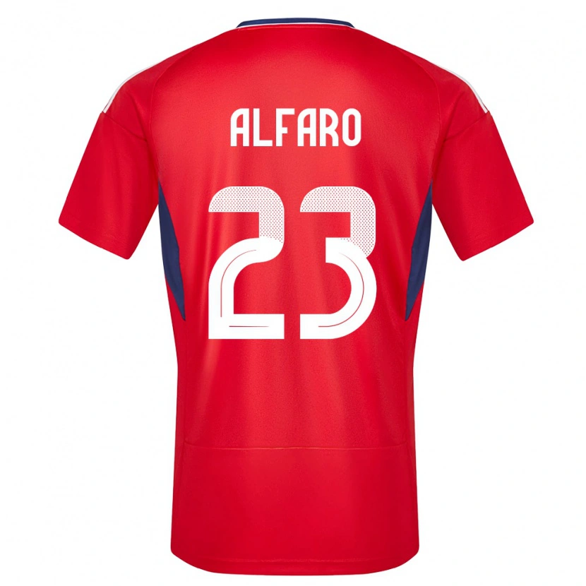 Danxen Børn Costa Rica Marshall Alfaro #23 Rød Hjemmebane Spillertrøjer 24-26 Trøje T-Shirt