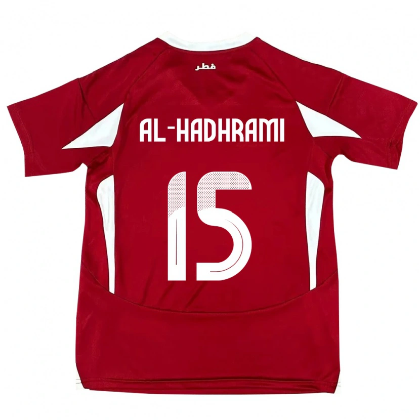 Danxen Børn Qatar Naif Al-Hadhrami #15 Rød Hjemmebane Spillertrøjer 24-26 Trøje T-Shirt