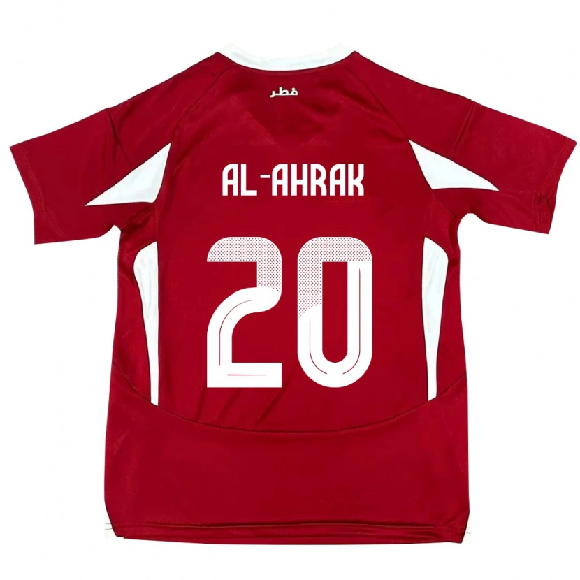 Danxen Børn Qatar Abdullah Al-Ahrak #20 Rød Hjemmebane Spillertrøjer 24-26 Trøje T-Shirt