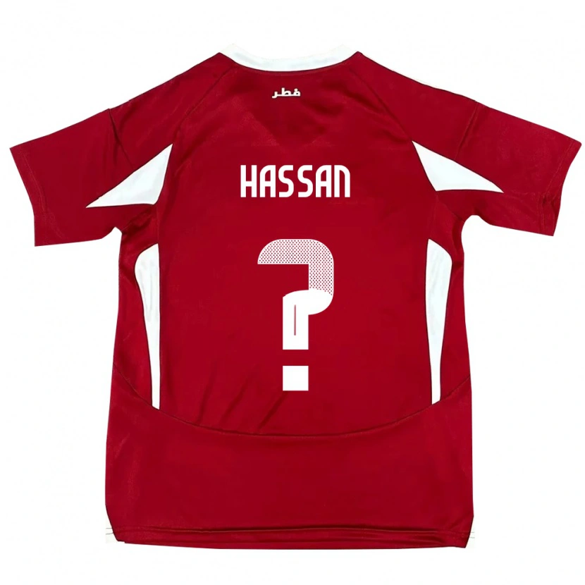 Danxen Børn Qatar Amir Hassan #0 Rød Hjemmebane Spillertrøjer 24-26 Trøje T-Shirt