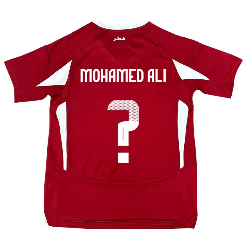 Danxen Børn Qatar Youssef Mohamed Ali #0 Rød Hjemmebane Spillertrøjer 24-26 Trøje T-Shirt