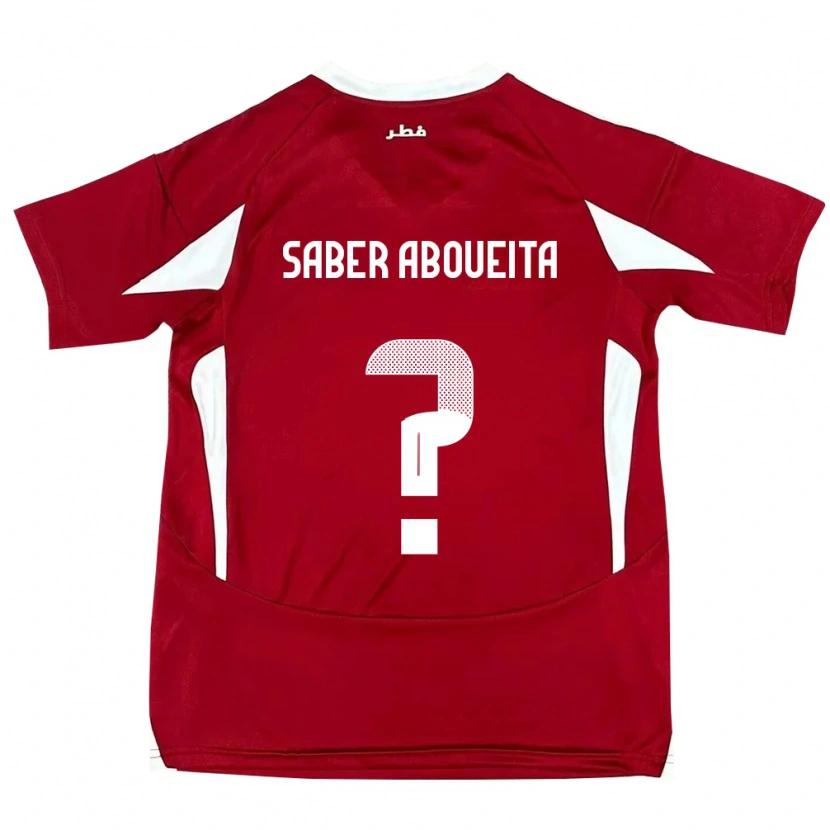 Danxen Børn Qatar Ahmed Saber Aboueita #0 Rød Hjemmebane Spillertrøjer 24-26 Trøje T-Shirt