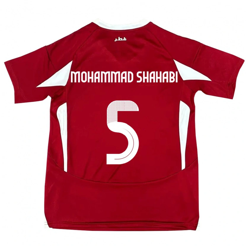 Danxen Børn Qatar Ali Mohammad Shahabi #5 Rød Hjemmebane Spillertrøjer 24-26 Trøje T-Shirt