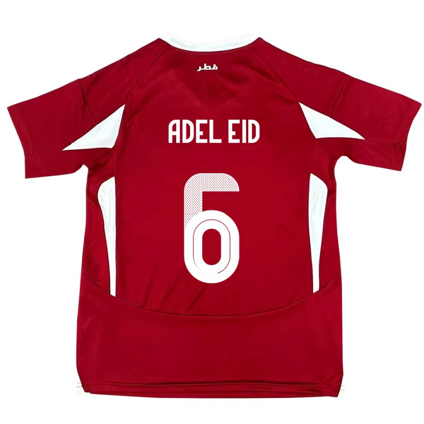 Danxen Børn Qatar Bassam Adel Eid #6 Rød Hjemmebane Spillertrøjer 24-26 Trøje T-Shirt