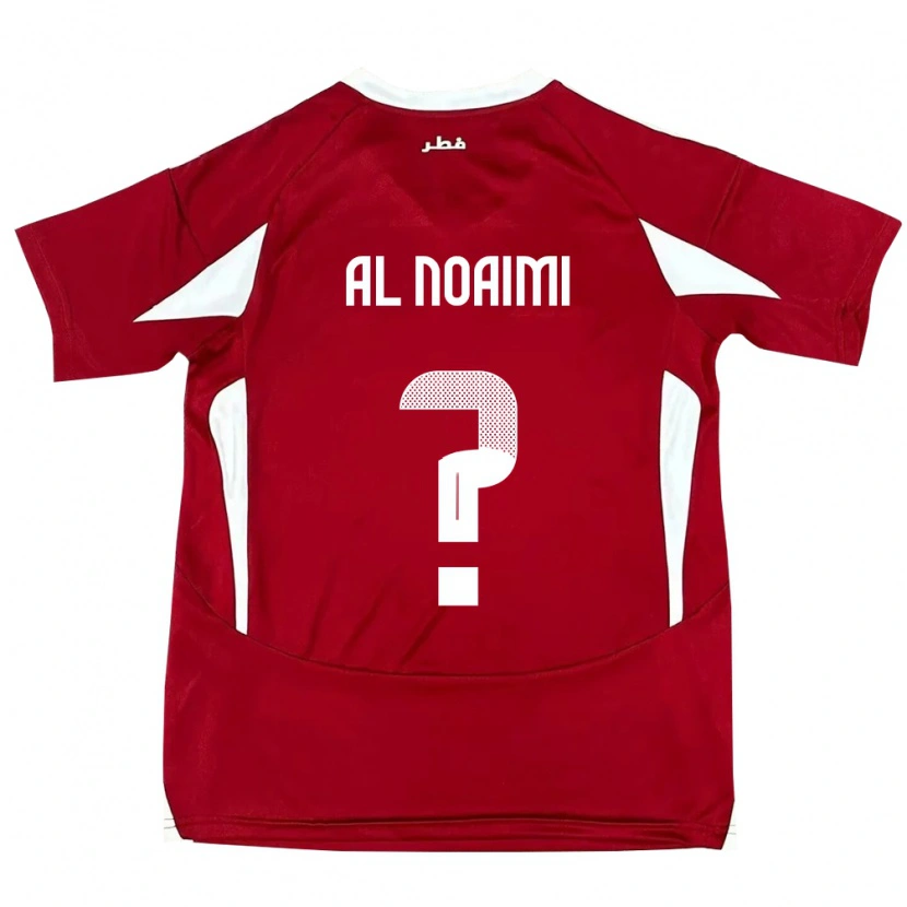 Danxen Børn Qatar Mohammad Al Noaimi #0 Rød Hjemmebane Spillertrøjer 24-26 Trøje T-Shirt