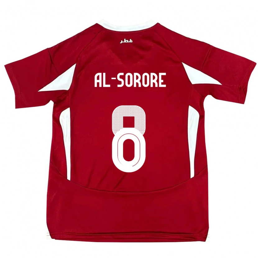 Danxen Børn Qatar Asma Al Sorore #8 Rød Hjemmebane Spillertrøjer 24-26 Trøje T-Shirt