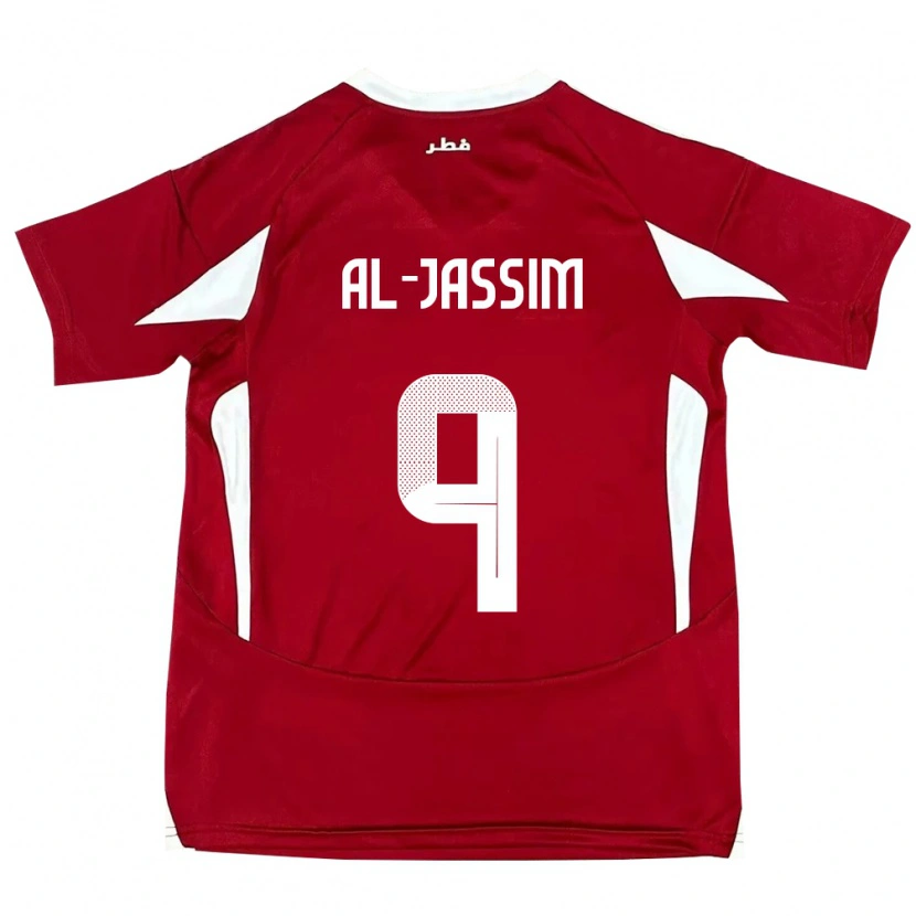 Danxen Børn Qatar Kholoud Al Jassim #9 Rød Hjemmebane Spillertrøjer 24-26 Trøje T-Shirt