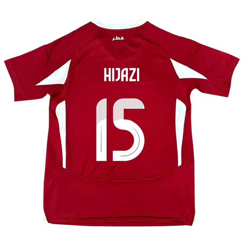 Danxen Børn Qatar Asalet Hijazi #15 Rød Hjemmebane Spillertrøjer 24-26 Trøje T-Shirt