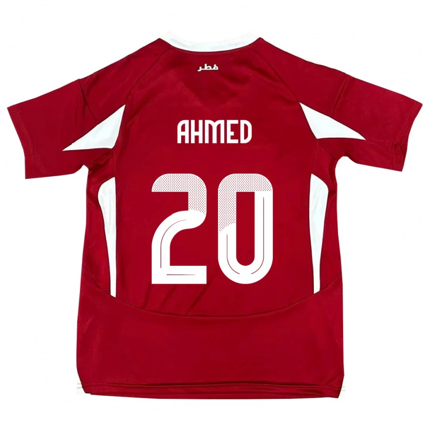 Danxen Børn Qatar Ahmed Fadel Hasaba #20 Rød Hjemmebane Spillertrøjer 24-26 Trøje T-Shirt