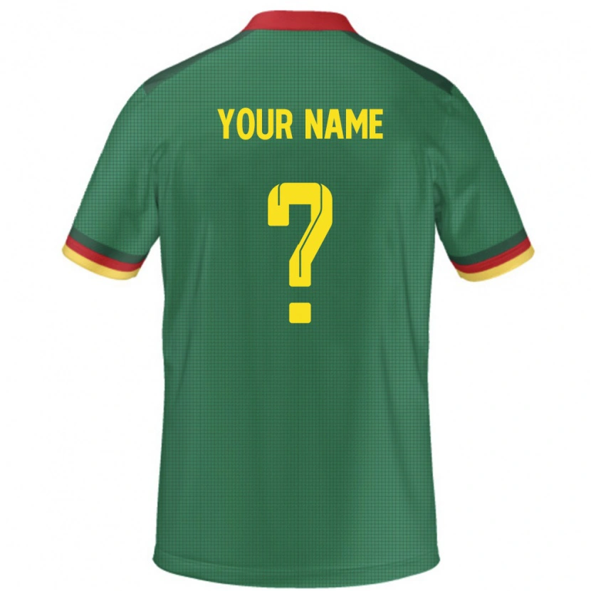 Danxen Børn Cameroun Dit Navn #0 Grøn Hjemmebane Spillertrøjer 24-26 Trøje T-Shirt