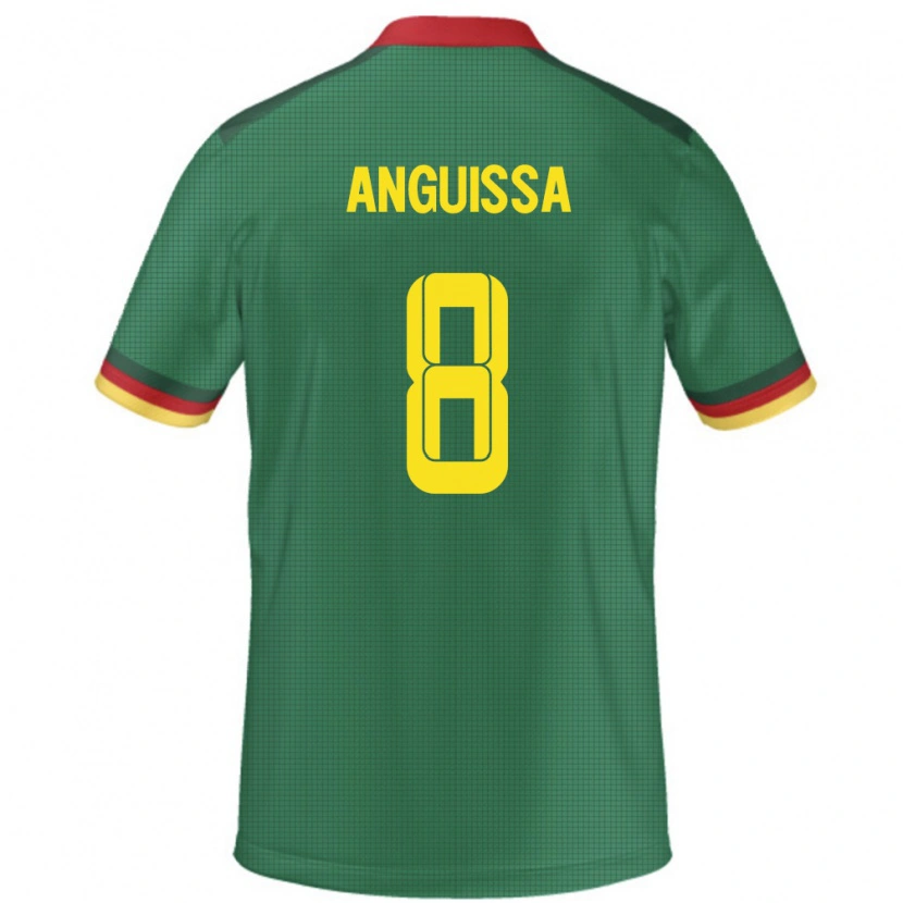 Danxen Børn Cameroun Frank Anguissa #8 Grøn Hjemmebane Spillertrøjer 24-26 Trøje T-Shirt