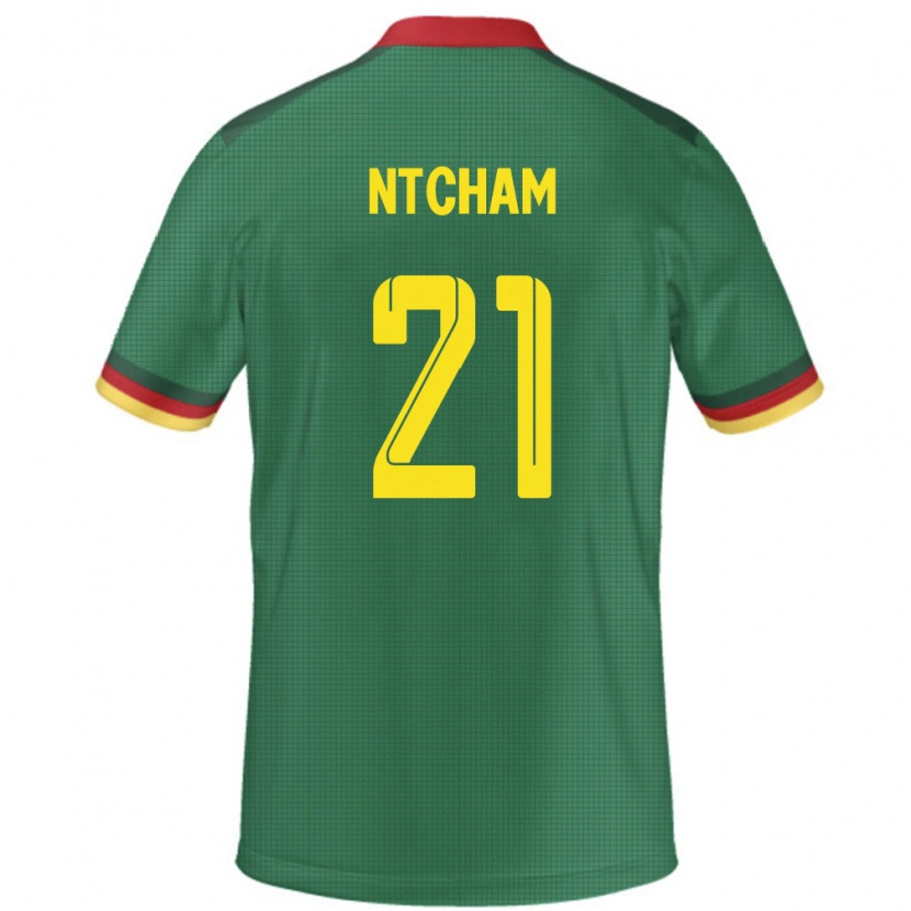 Danxen Børn Cameroun Olivier Ntcham #21 Grøn Hjemmebane Spillertrøjer 24-26 Trøje T-Shirt