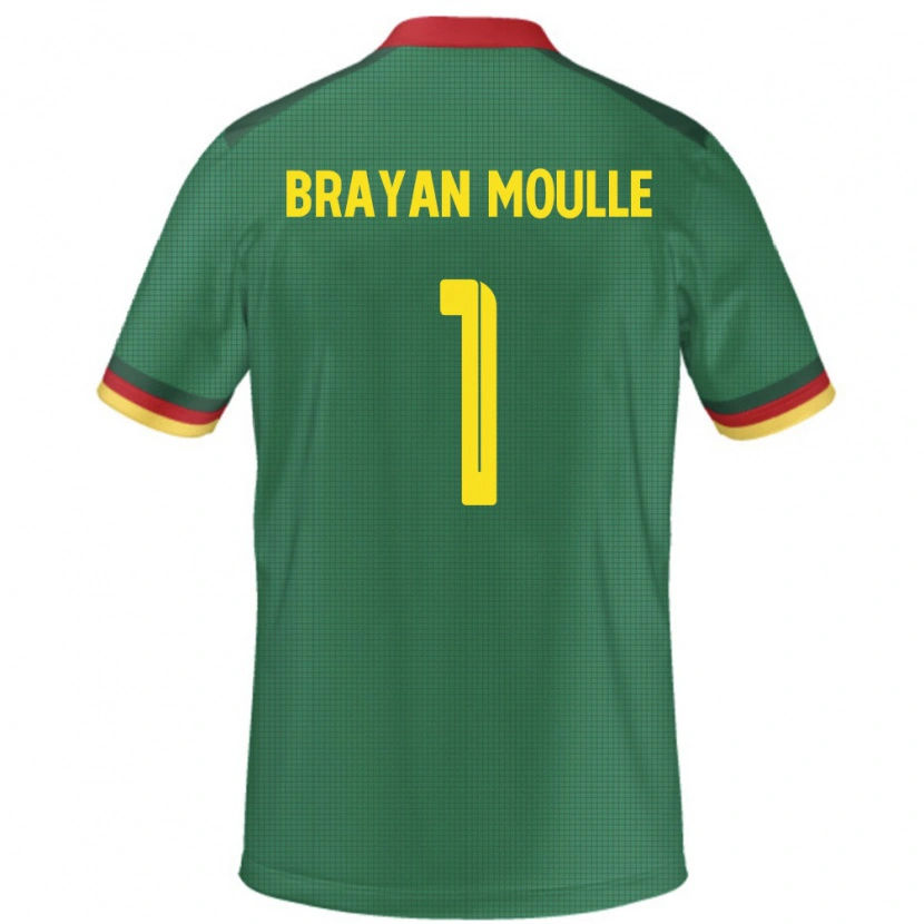 Danxen Børn Cameroun Jason Brayan Moulle #1 Grøn Hjemmebane Spillertrøjer 24-26 Trøje T-Shirt