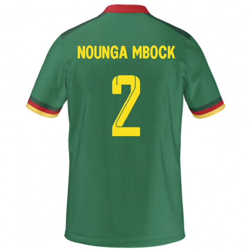 Danxen Børn Cameroun Eiffrel Hernandez Nounga Mbock #2 Grøn Hjemmebane Spillertrøjer 24-26 Trøje T-Shirt