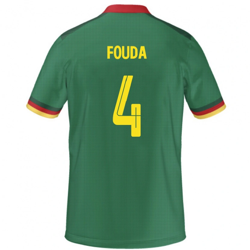 Danxen Børn Cameroun Junior Fouda #4 Grøn Hjemmebane Spillertrøjer 24-26 Trøje T-Shirt