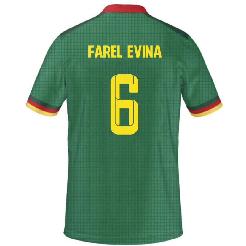 Danxen Børn Cameroun Sony Farel Evina #6 Grøn Hjemmebane Spillertrøjer 24-26 Trøje T-Shirt