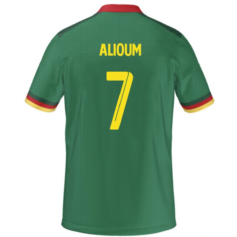 Danxen Børn Cameroun Saidou Alioum #7 Grøn Hjemmebane Spillertrøjer 24-26 Trøje T-Shirt