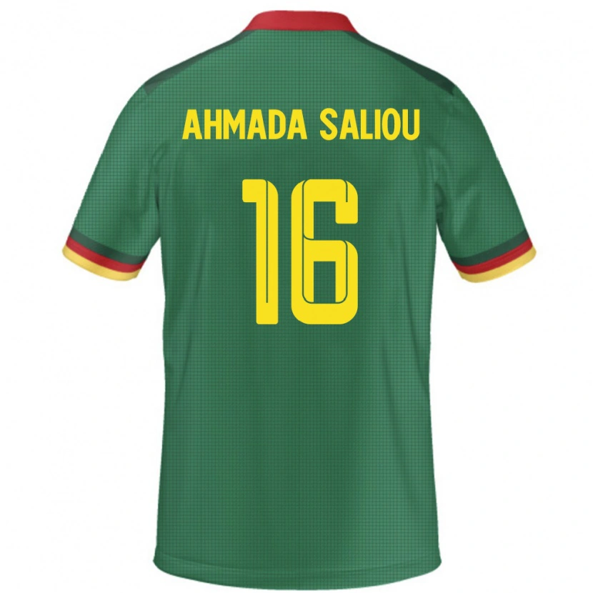 Danxen Børn Cameroun Mamoudou Ahmada Saliou #16 Grøn Hjemmebane Spillertrøjer 24-26 Trøje T-Shirt