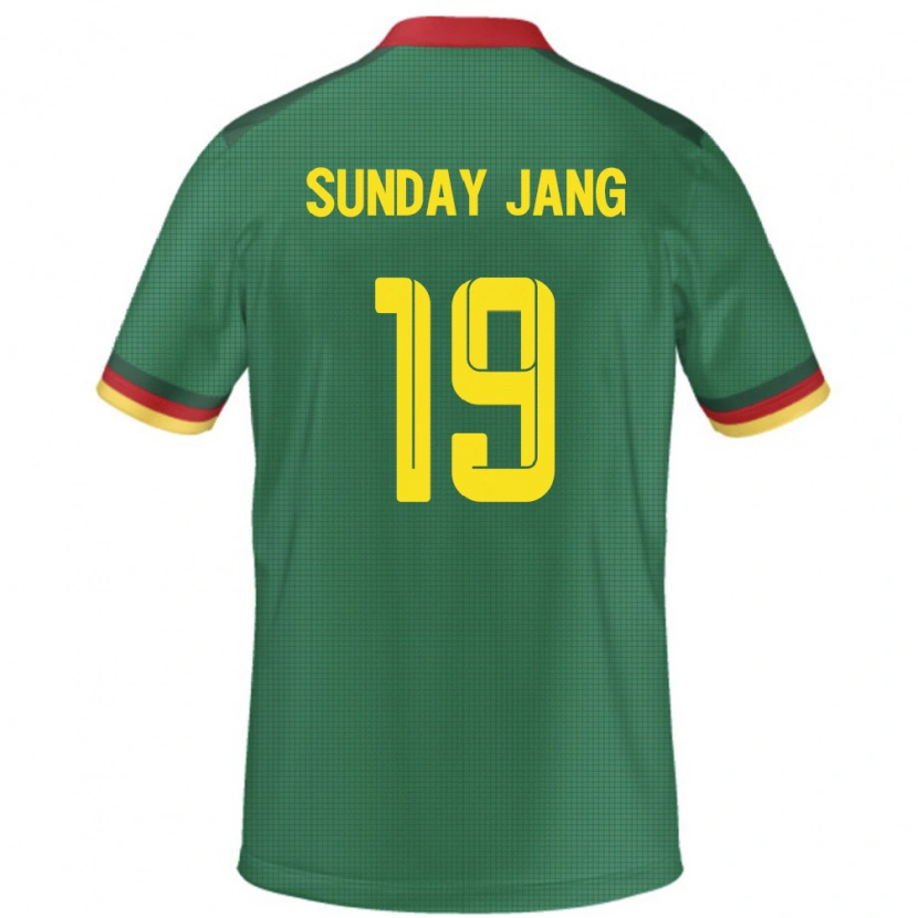 Danxen Børn Cameroun Junior Sunday Jang #19 Grøn Hjemmebane Spillertrøjer 24-26 Trøje T-Shirt