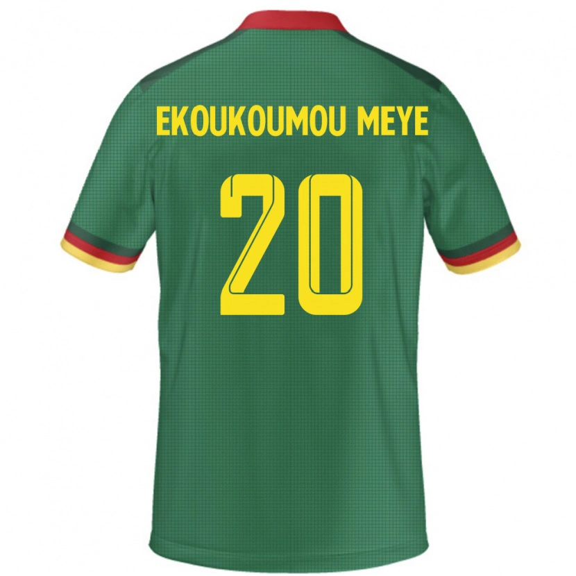 Danxen Børn Cameroun Ivan Donald Ekoukoumou Meye #20 Grøn Hjemmebane Spillertrøjer 24-26 Trøje T-Shirt