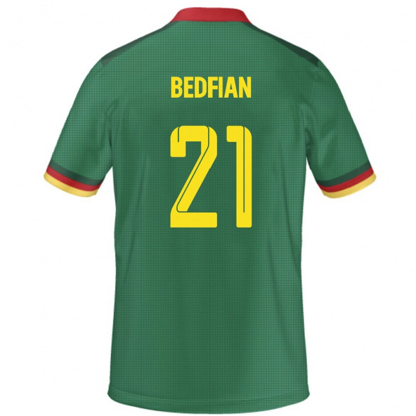 Danxen Børn Cameroun Wilfried Bedfian #21 Grøn Hjemmebane Spillertrøjer 24-26 Trøje T-Shirt