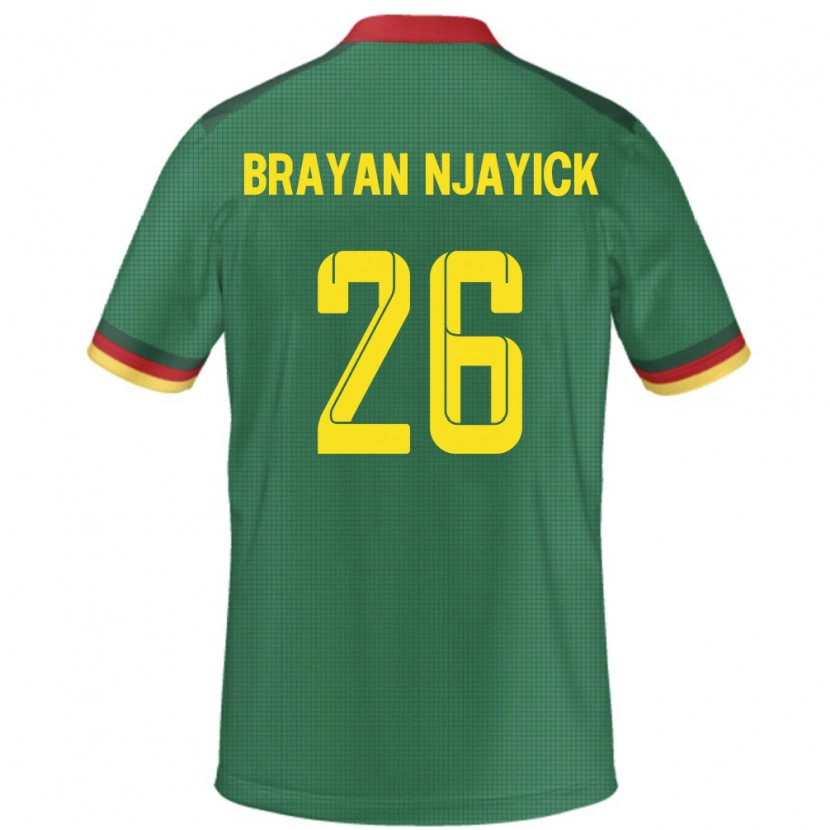 Danxen Børn Cameroun Fils Brayan Njayick #26 Grøn Hjemmebane Spillertrøjer 24-26 Trøje T-Shirt