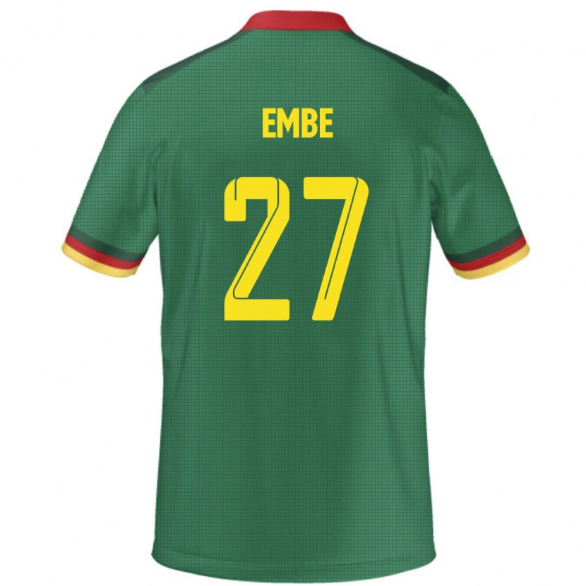 Danxen Børn Cameroun Eric Embe #27 Grøn Hjemmebane Spillertrøjer 24-26 Trøje T-Shirt