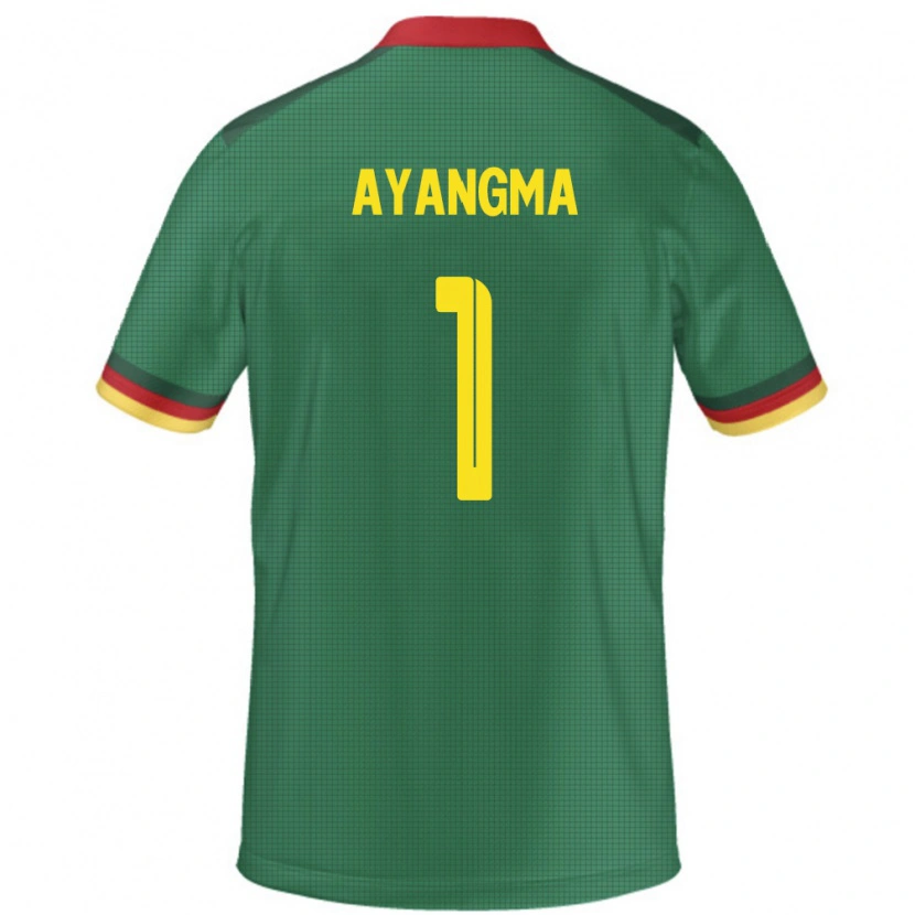 Danxen Børn Cameroun Pauline Ayangma #1 Grøn Hjemmebane Spillertrøjer 24-26 Trøje T-Shirt