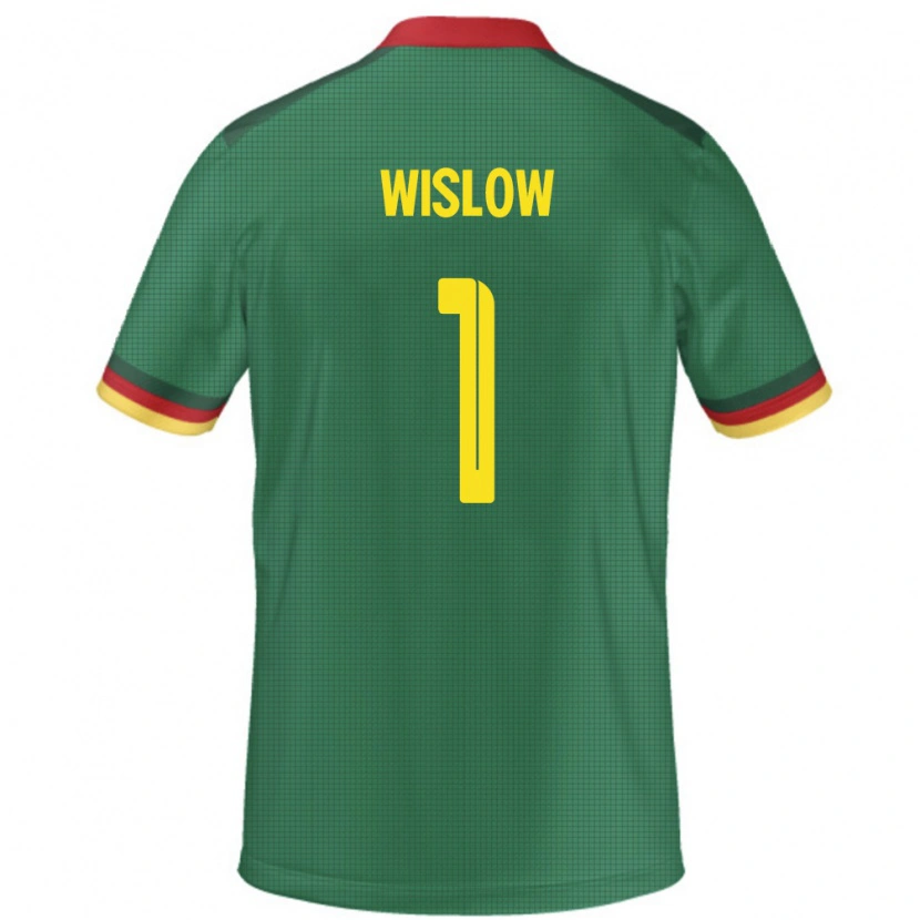 Danxen Børn Cameroun Hecube Wislow #1 Grøn Hjemmebane Spillertrøjer 24-26 Trøje T-Shirt