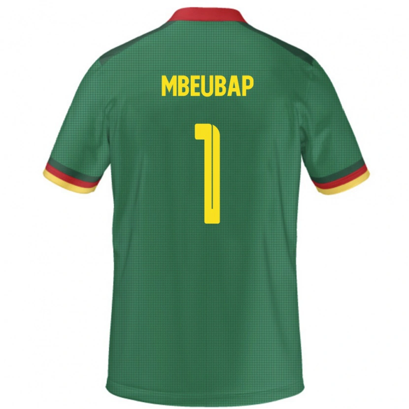 Danxen Børn Cameroun Jacques Mbeubap #1 Grøn Hjemmebane Spillertrøjer 24-26 Trøje T-Shirt