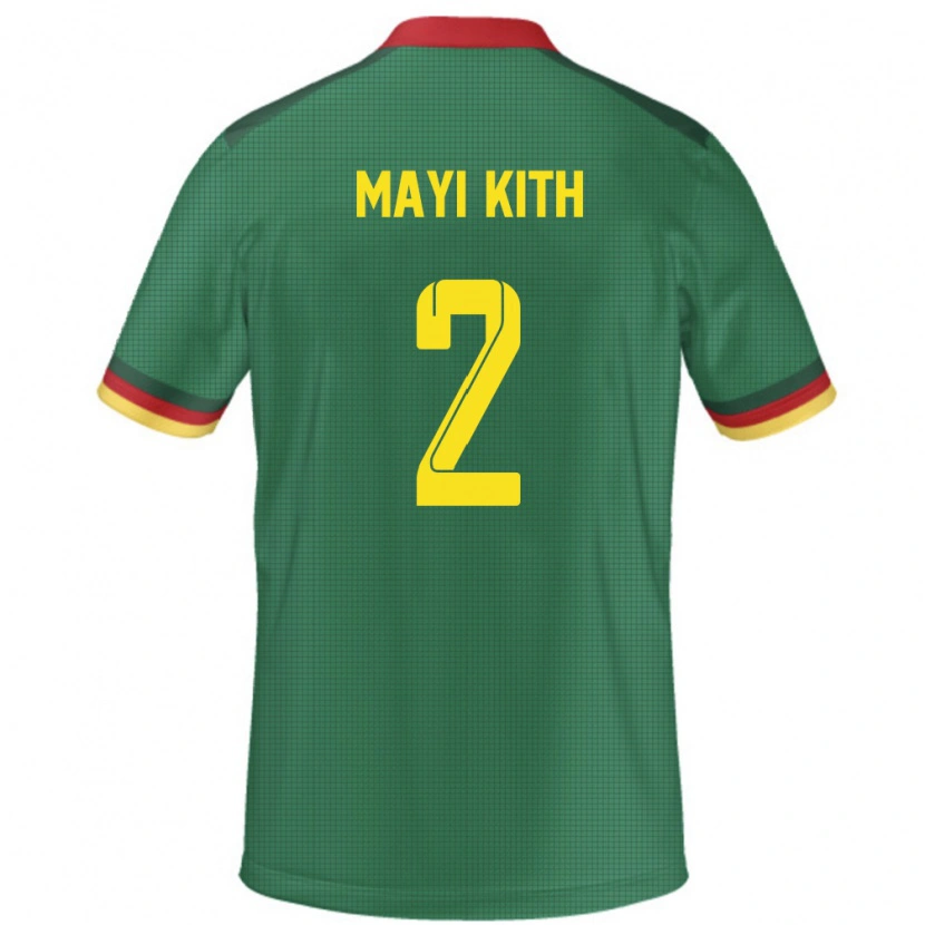 Danxen Børn Cameroun Easther Mayi Kith #2 Grøn Hjemmebane Spillertrøjer 24-26 Trøje T-Shirt