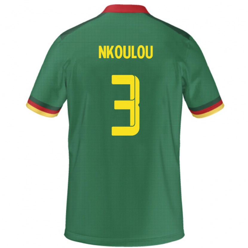 Danxen Børn Cameroun Nicolas Nkoulou #3 Grøn Hjemmebane Spillertrøjer 24-26 Trøje T-Shirt