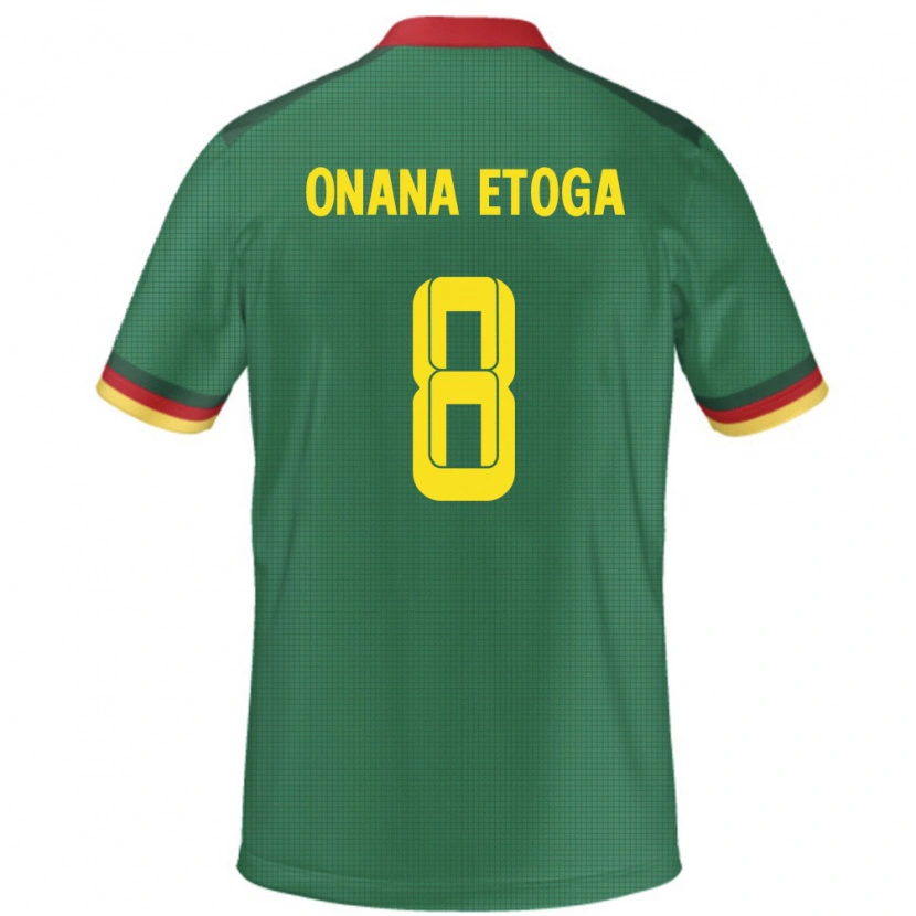 Danxen Børn Cameroun Loic Onana Etoga #8 Grøn Hjemmebane Spillertrøjer 24-26 Trøje T-Shirt