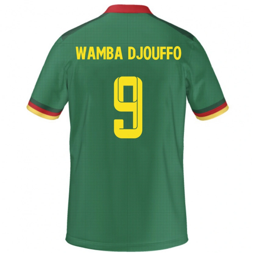 Danxen Børn Cameroun Leonel Wamba Djouffo #9 Grøn Hjemmebane Spillertrøjer 24-26 Trøje T-Shirt